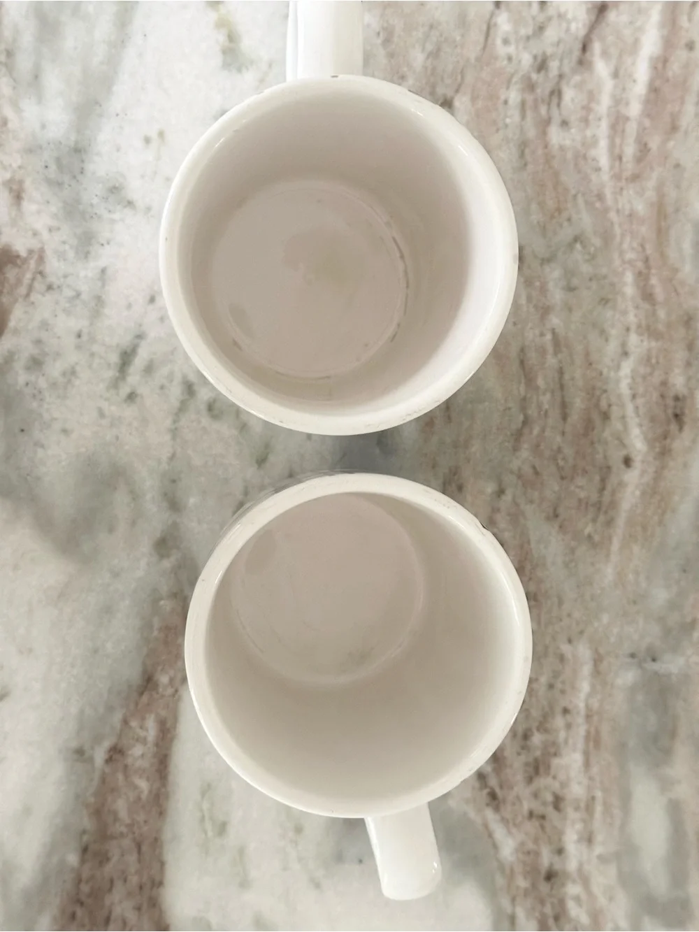 Set of 2 Fall Grey & White Plaid Pier 1 China Mugs